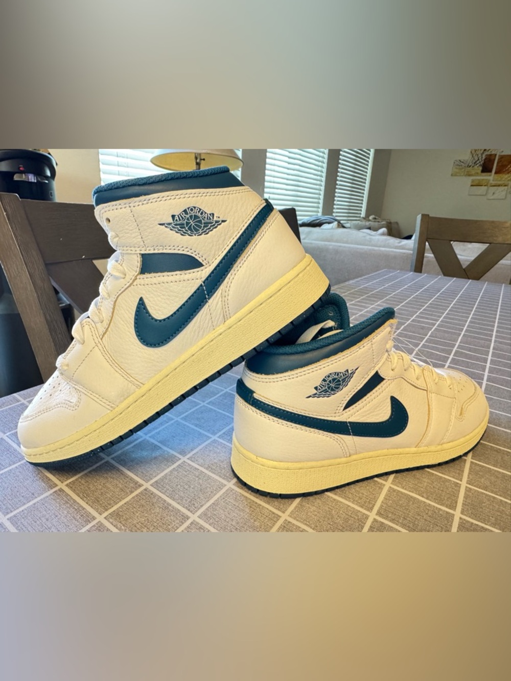 Jordan Mid-Top Sneakers in Blue and White